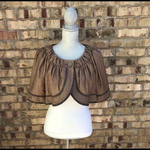 Trendy Cropped Cape Jacket